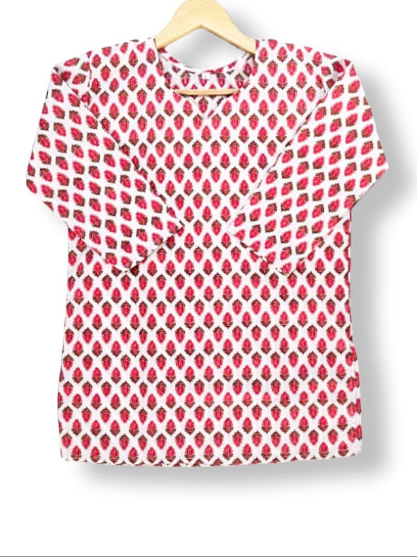 PRINTED COTTON SHORT KURTI